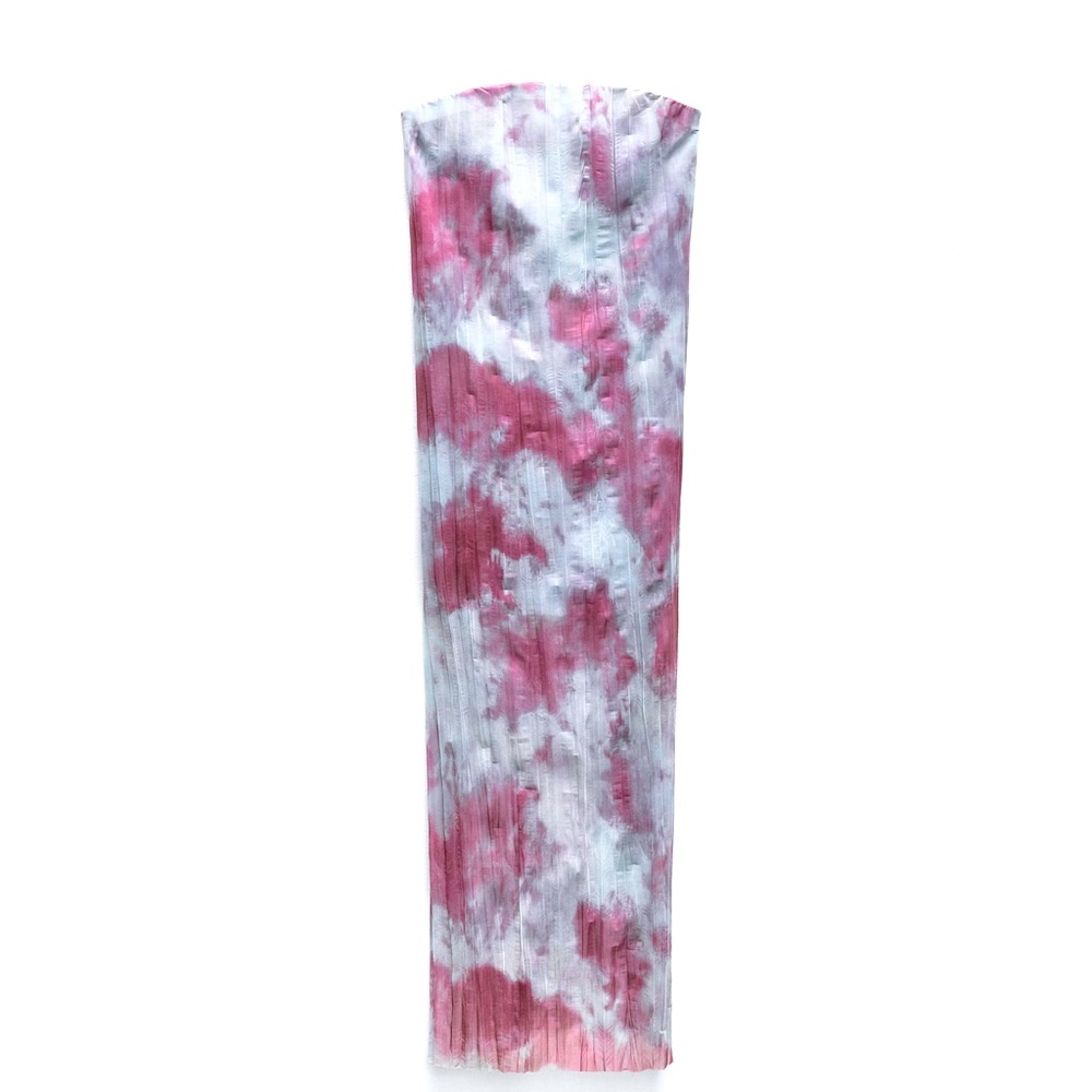 Zara tie dye stretch organza dress sz m